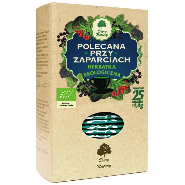 Dary natury herbatka polecana przy zaparciach bio (25 x 2 g) 50 g