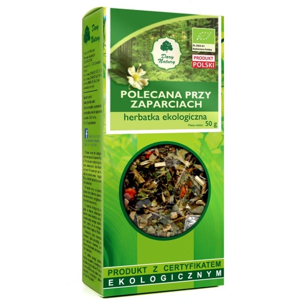 Dary natury herbatka polecana przy zaparciach bio 50 g