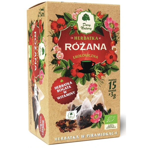 Dary natury herbatka różana piramidki bio (15 x 3 g) 45 g