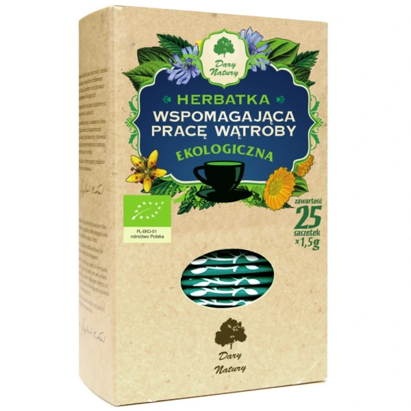 Dary natury herbatka wspomagająca pracę wątroby bio (25 x 1,5 g) 37,5 g