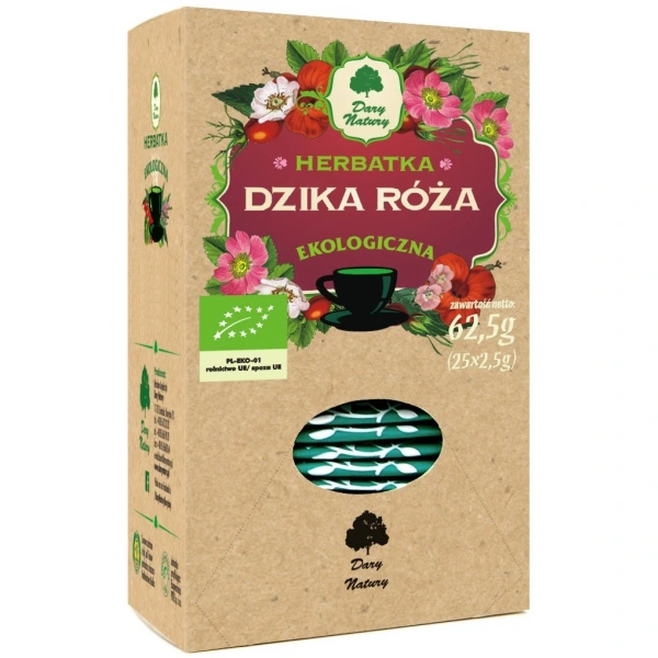 Dary natury herbatka z dzikiej róży bio (25 x 2,5 g) 62,5 g