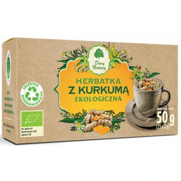 Dary natury herbatka z kurkumą bio (25 x 2 g) 50 g