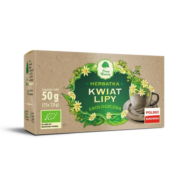 Dary natury herbatka z kwiatu lipy bio (25 x 2 g) 50 g