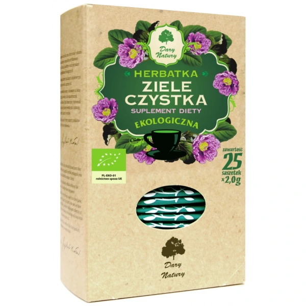 Dary natury herbatka ziele czystka bio (25 x 2 g) 50 g