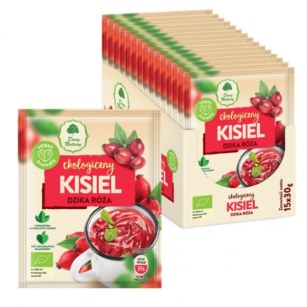 Dary natury kisiel instant dzika róża bezglutenowy bio 30 g