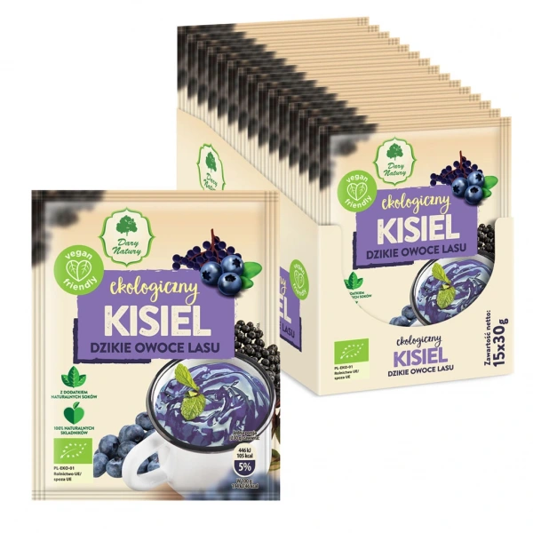 Dary natury kisiel instant dzikie owoce lasu bezglutenowy bio 30 g