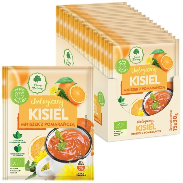 Dary natury kisiel instant pigwowiec z pomarańczą bezglutenowy bio 30 g