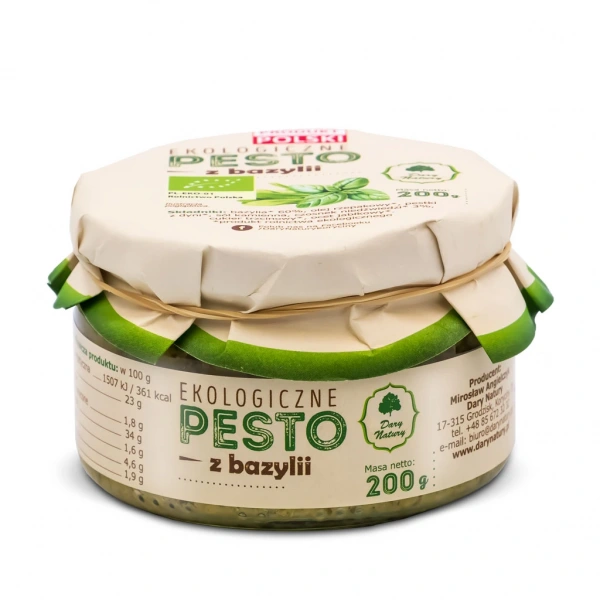 Dary natury pesto z bazylii bio 200 g