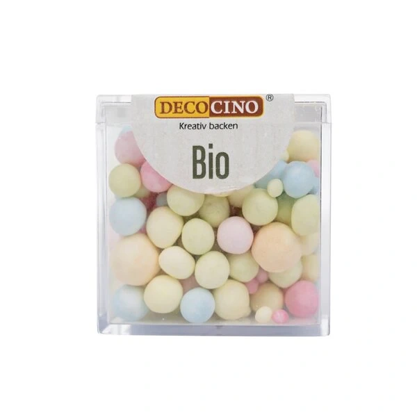 Decocino posypka cukrowa kolorowe kuleczki mix bio 50 g