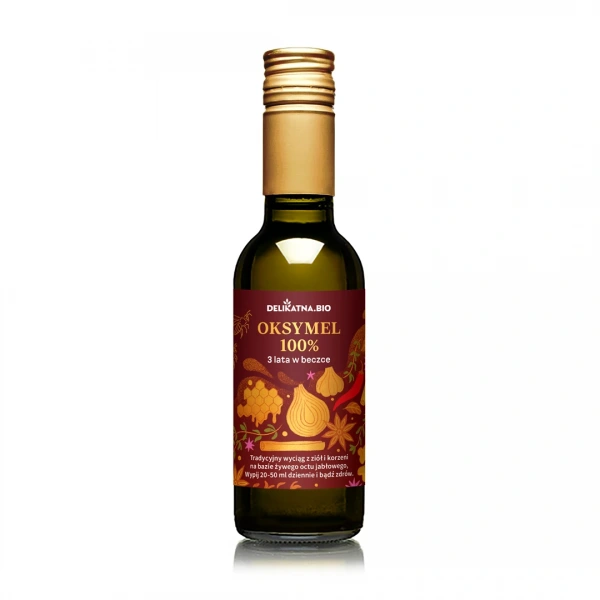 Delikatna oksymel 100 % 3 lata w beczce bio 250 ml