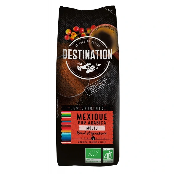 Destination kawa mielona arabica 100 % meksyk fair for life bio 250 g