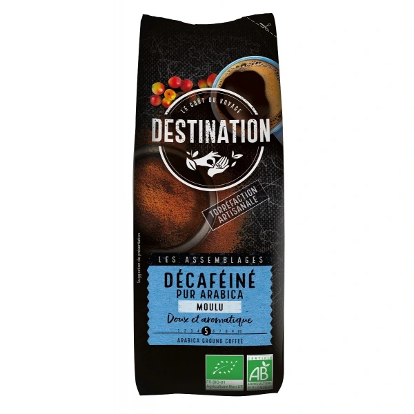 Destination kawa mielona bezkofeinowa arabica 100 % bio 250 g