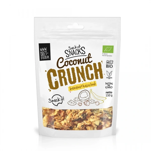 Diet-food crunchy z kokosem, bananem i orzechami laskowymi bio 150 g  diet