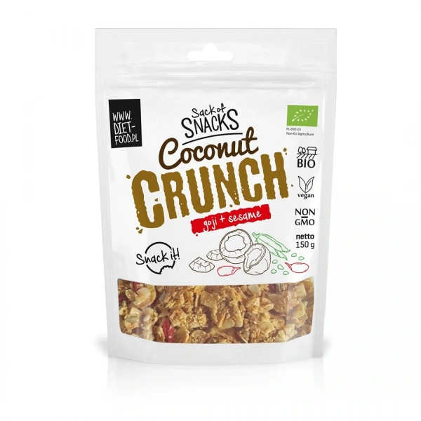 Diet-food crunchy z kokosem, jagodami goji i sezamem bio 150 g  diet