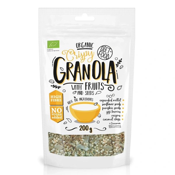 Diet-food granola owocowa z nasionami bio 200 g  diet