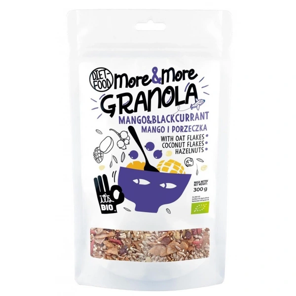 Diet-food granola z mango i czarną porzeczką bio 300 g  diet
