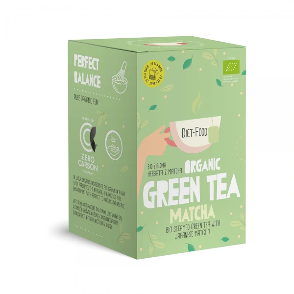 Diet-food herbata zielona z matchą (green tea matcha) bio (20 x 2 g) 40 g  diet