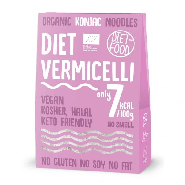 Diet-food makaron (konjac) vermicelli bezglutenowy bio 385 g (300 g)  diet
