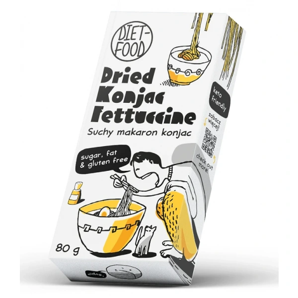 Diet-food makaron suchy (konjac) fettuccine bezglutenowy 80 g  diet