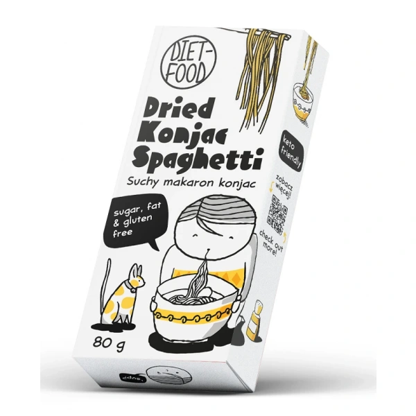 Diet-food makaron suchy (konjac) spaghetti bezglutenowy 80 g  diet