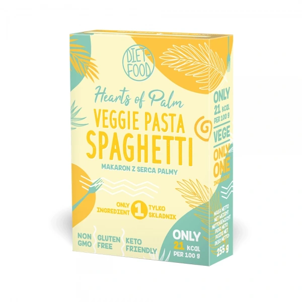 Diet-food makaron (z serca palmy) spaghetti bezglutenowy keto 255 g  diet