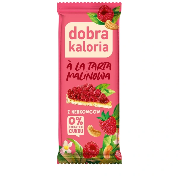 Dobra Kaloria Baton z nerkowców a'la tarta malinowa 35g