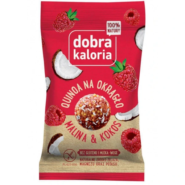 Dobra Kaloria Quinoa na okrągło malina & kokos 24g