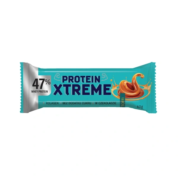 Dobry squad baton proteinowy xtreme o smaku toffi w czekoladzie mlecznej bez dodatku cukrów 40 g