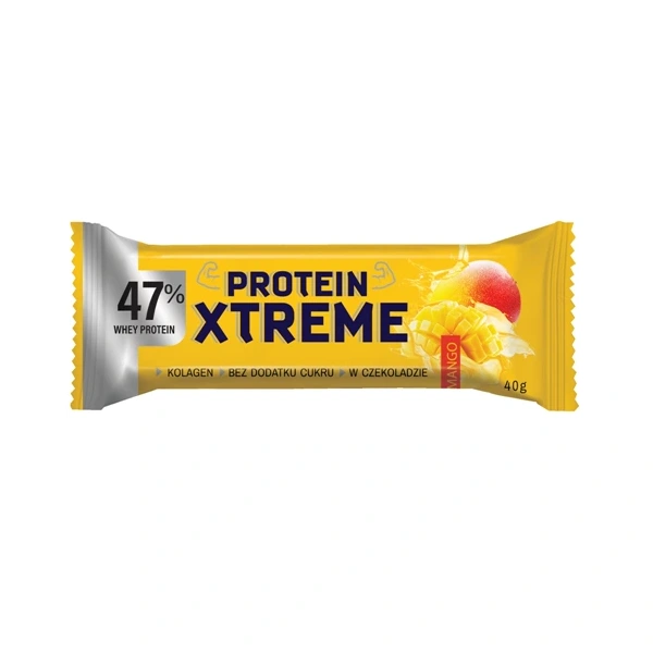 Dobry squad baton proteinowy xtreme z mango w czekoladzie mlecznej bez dodatku cukrów 40 g