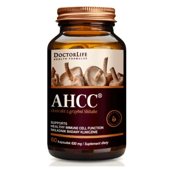 Doctor Life AHCC ekstrakt z grzybni Shiitake 630mg 60 kapsułek