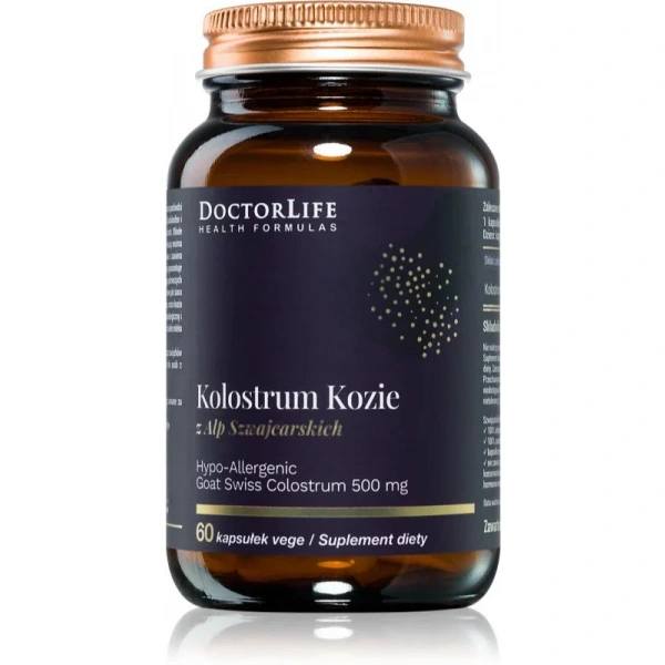 Doctor Life Kolostrum Kozie 500mg 60 kapsułek