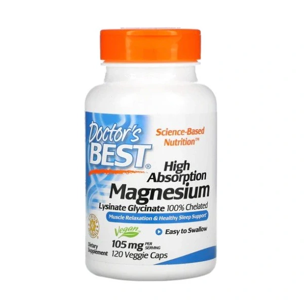 DOCTOR'S BEST High Absorption Magnesium - Magnez (120 kaps.)