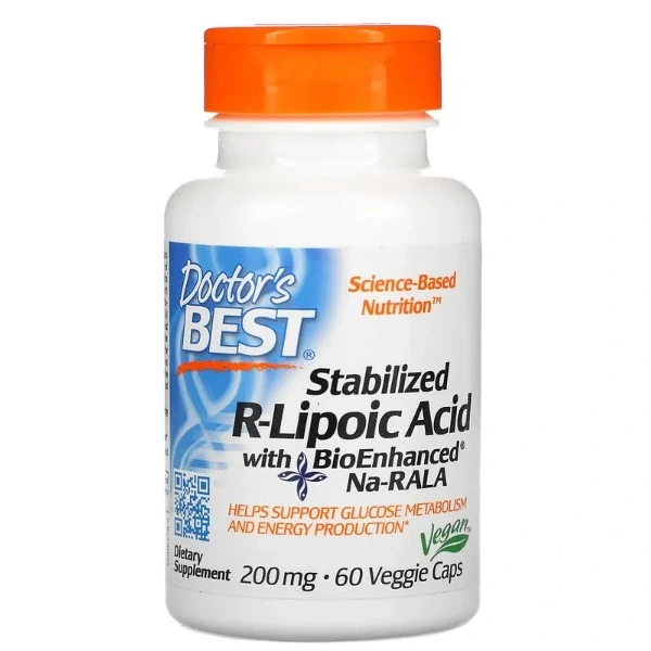 DOCTOR'S BEST Stabilized R-Lipoic Acid 200 mg (60 kaps.)