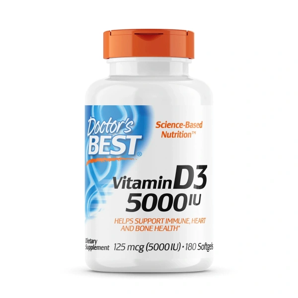 Doctor's Best Witamina D3 5000 IU 125 mcg (180 kaps.)