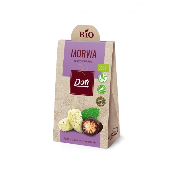 Doti morwa biała w czekoladzie deserowej bezglutenowa bio 50 g