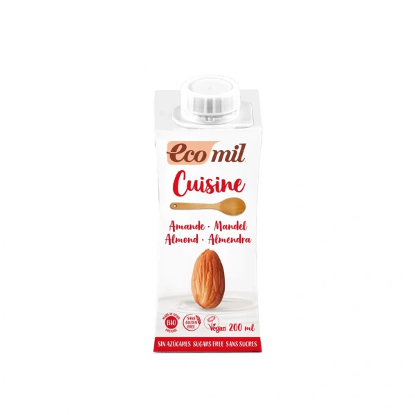 ECOMIL Krem do gotowania z migdałów bez cukru BEZGL. BIO 200 ml
