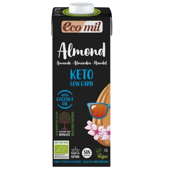 ECOMIL Napój migdałowy Keto Low Carb BEZGL. BIO 1 l