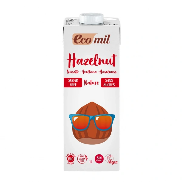 ECOMIL Napój z orzechów laskowych bez cukru BEZGL. BIO 1 l