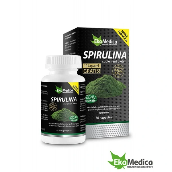 EKAMEDICA Spirulina 380 mg (70 kaps.)