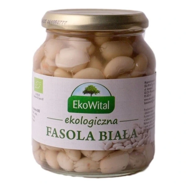 EKOWITAL Fasola biała w zalewie BIO 360 g/ 240 g