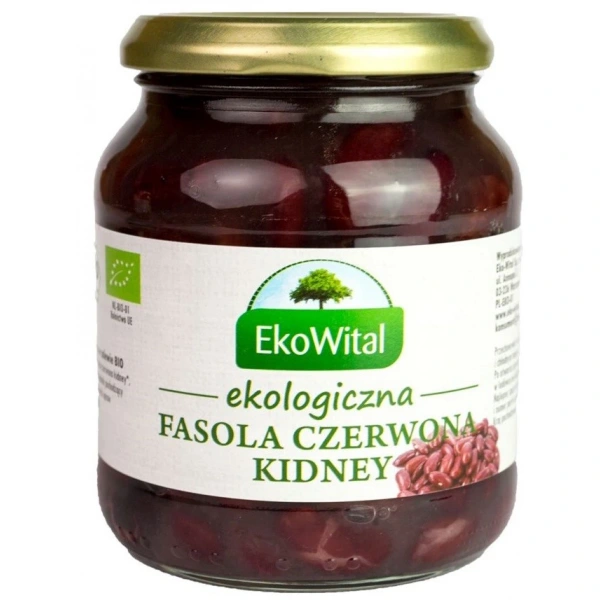 EKOWITAL Fasola czerwona kidney w zalewie BIO 360 g / 240 g