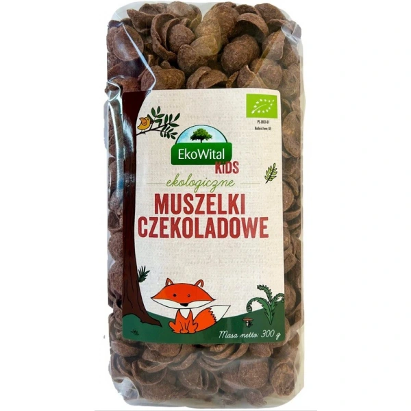 EKOWITAL Muszelki czekoladowe BIO 300 g