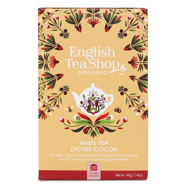 ENGLISH TEA SHOP Herbata biała Lychee Cocoa (20x2) BIO 40 g