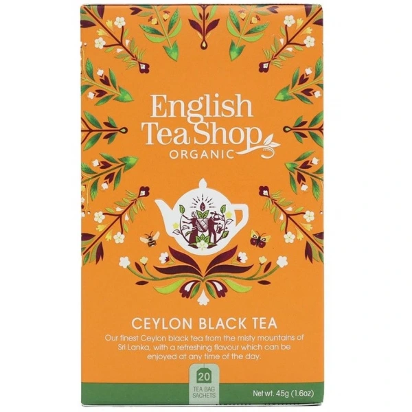 ENGLISH TEA SHOP Herbata czarna cejlońska (20x2,25)  BIO 45 g