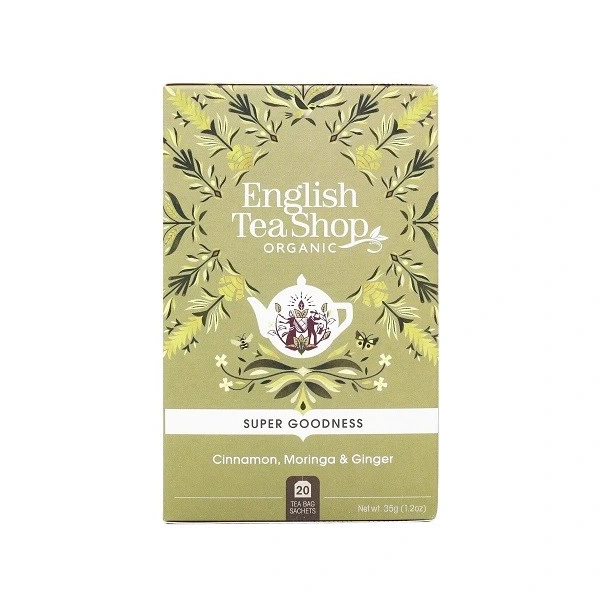 ENGLISH TEA SHOP Herbatka ziołowa z cynamonem, moringą i imbirem (20x1,75) BIO 35 g
