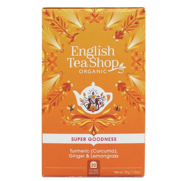 ENGLISH TEA SHOP Herbatka ziołowa z imbirem,kurkumą i trawą cytrynową (20x1,75) BIO 35 g