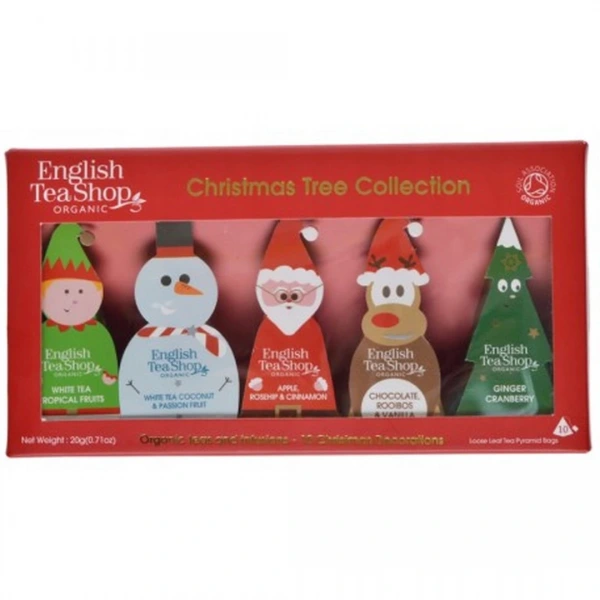 ENGLISH TEA SHOP Zestaw herbatek świątecznych Zawieszki na choinkę(10x2)  BIO 20 g BN