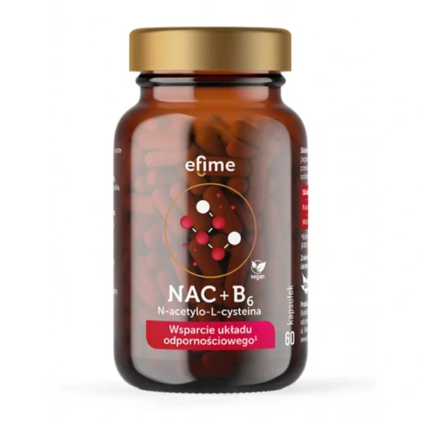 EkaMedica Efime NAC N-acetylo-L-cysteina i Witamina B6 60 kapsułek