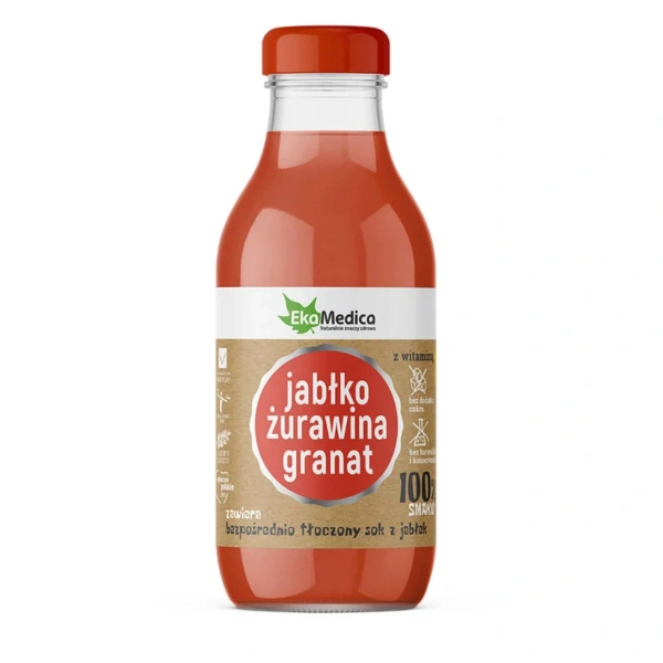 EkaMedica Sok jabłko żurawina granat 300 ml