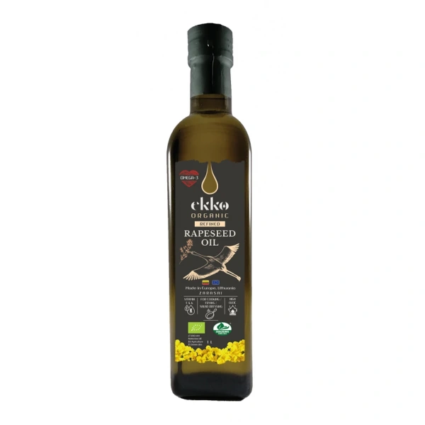 Ekko olej rzepakowy do gotowania i smażenia tłoczony na zimno bio 500 ml